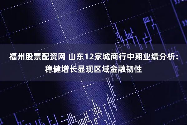 福州股票配资网 山东12家城商行中期业绩分析：稳健增长显现区域金融韧性